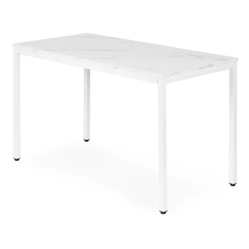 ModernHome fehér márványhatású konyha- és étkezőasztal, számítógépasztal 120x60 cm, 4-5 fő részére