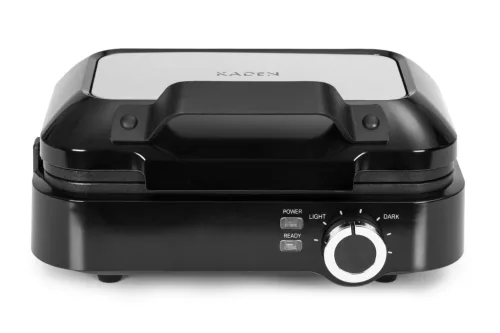 KADEN gofrisütő 2 nagy gofrihoz, tapadásmentes bevonattal, hőmérséklet-szabályozással, 1200W