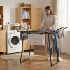 ModernHome 4 szárnyas, összecsukható fekete ruhaszárító állvány 25 méterhez