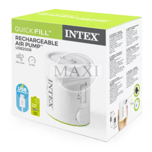INTEX elektromos Quick-Fill pumpa USB-A 5V/2A, 2 fúvókával, 66637