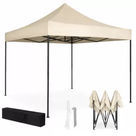 MultiGarden automata felnyíló kerti pavilon, 3x3 m, bézs