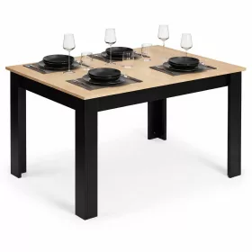   ModernHome téglalap alakú konyha- és étkezőasztal 4 személyes, 120x80 cm, Sonoma tölgy