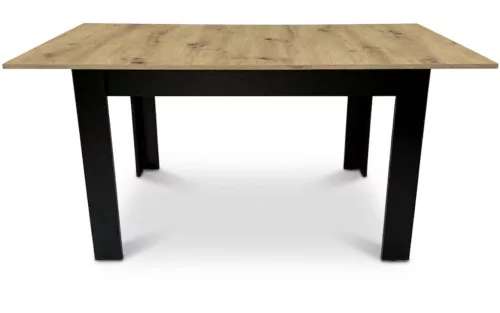 LEOBERT bővíthető téglalap alakú asztal konyhába és étkezőbe, artisan tölgy, 120–160 × 80 cm