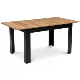   LEOBERT kihúzható téglalap alakú asztal konyhába és étkezőbe, 120–160 × 80 cm, craft oak