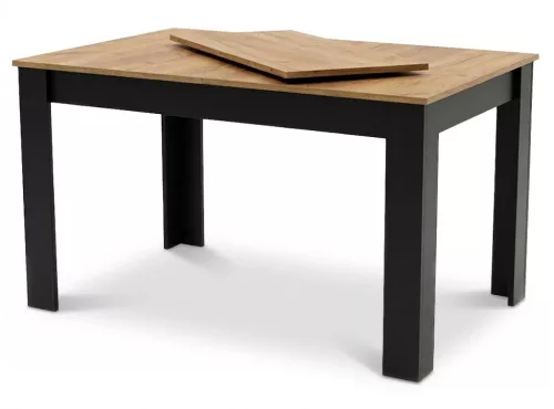 LEOBERT kihúzható téglalap alakú asztal konyhába és étkezőbe, 120–160 × 80 cm, craft oak