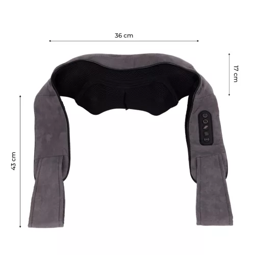 KADEN shiatsu nyak- és hátmasszírozó fűthető masszázsövvel, forgó fejekkel, 24W