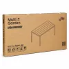 MultiGarden 8 személyes fekete kerti asztal teraszra és kertbe 180×90 cm