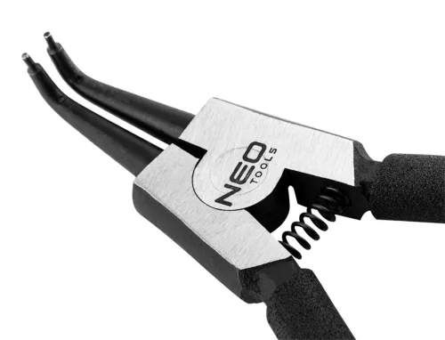 NEO TOOLS Zégergyűrű fogó 145mm, külső, hajlított, CrMo, 10 - 25mm, csúcs diameter 1,5 - 2,0mm 25 év garanciával 01-091