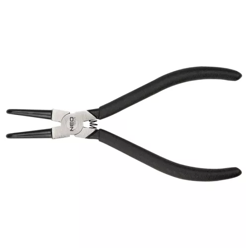NEO TOOLS Zégergyűrű fogó 145mm, belső, hajlított, CrMo, 10 - 25mm, csúcs diameter 1,5 - 2,0mm 25 év garanciával 01-092
