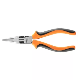   NEO TOOLS Hosszúcsőrű fogó 160MM 40% EnergiaMegtakarítás, csavarlazító fogazattal 25 év garanciával 01-154
