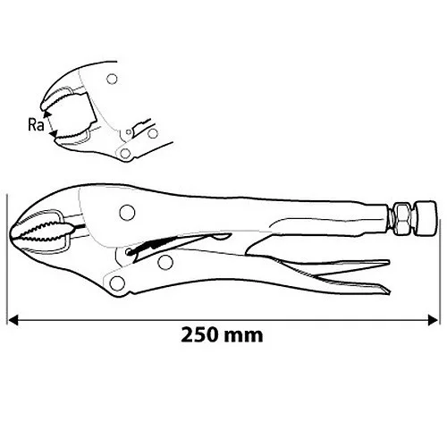 NEO TOOLS PATENTFOGÓ 250MM EGYENES 25 év garanciával 01-217