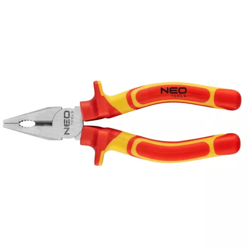 NEO TOOLS Kombinált fogó 1000V, szigetelt, 160mm (6"), CrV, polírozott 25 év garanciával 01-220
