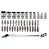 NEO TOOLS Dugókulcskészlet + bitkészlet 1/4", 41db 25 év garanciával 08-603