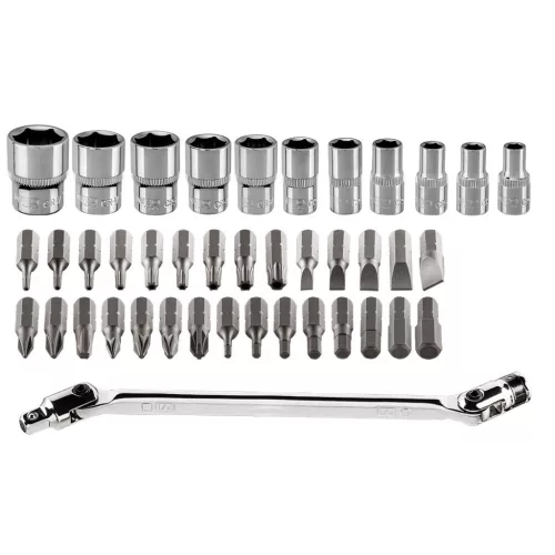 NEO TOOLS Dugókulcskészlet + bitkészlet 1/4", 41db 25 év garanciával 08-603