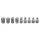 NEO TOOLS Torxkulcs készlet 9db, 1/2", E10 - E25 25 év garanciával 08-649