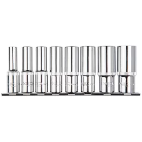   NEO TOOLS Dugókulcskészlet 8db 1/2" hosszú SPLINE 25 év garanciával 08-650