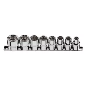   NEO TOOLS Dugókulcskészlet 8db 1/2" SPLINE 25 év garanciával 08-651
