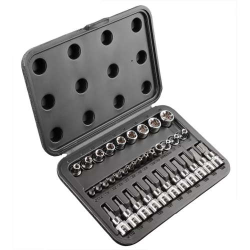 NEO TOOLS Torxbit és kulcskészlet 3/8", 34db 08-711