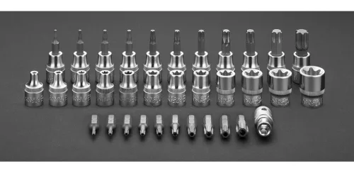 NEO TOOLS Torxbit és kulcskészlet 3/8", 34db 08-711