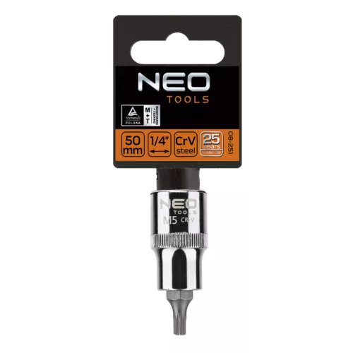 NEO TOOLS Spline dugókulcs 1/2", M5x55mm 25 év garanciával 08-730