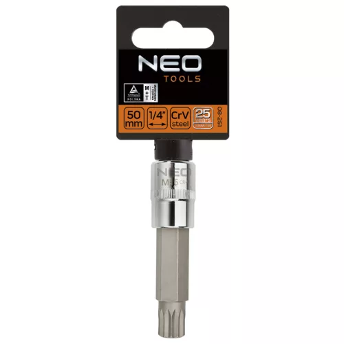 NEO TOOLS Spline dugókulcs 1/2", M5x100mm 25 év garanciával 08-740