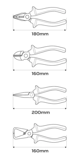 NEO TOOLS Fogókészlet 1000V, szigetelt 4db 25 év garanciával 01-236