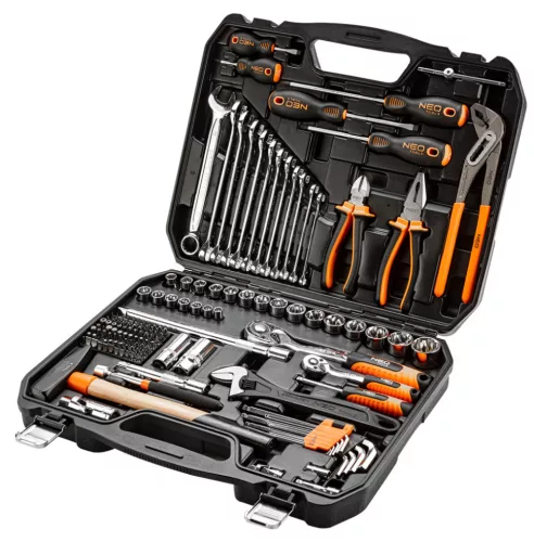 NEO TOOLS Szerszámkészlet 143db 25 év garanciával 08-945