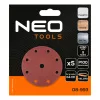 NEO TOOLS Csiszolókorong tépőzáras 150mm, P100, 9 lyukkal, 5db, 04-721-hez 08-993
