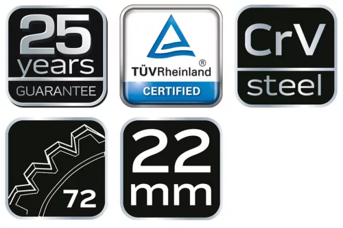 NEO TOOLS Racsnis csillag-villáskulcs 22mm 25 év garanciával 09-042