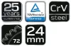 NEO TOOLS Racsnis csillag-villáskulcs 24mm 25 év garanciával 09-043