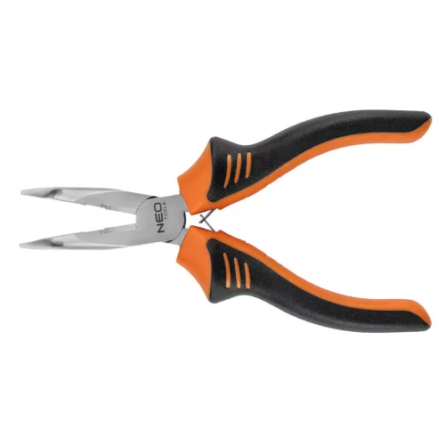 NEO TOOLS Hosszúcsőrű fogó, hajlított 160mm 25 év garanciával 01-254