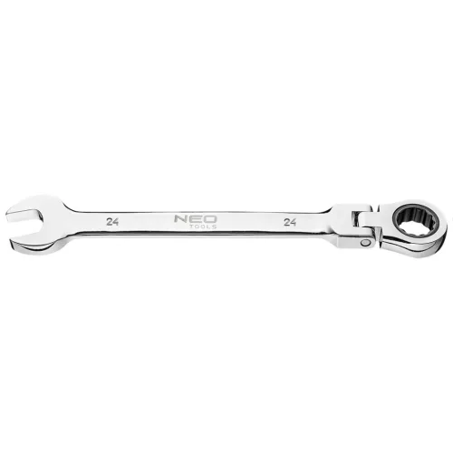 NEO TOOLS Racsnis, csuklós csillag-villáskulcs 24mm 25 év garanciával 09-054