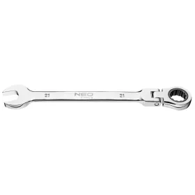   NEO TOOLS Racsnis, csuklós csillag-villáskulcs 21mm 25 év garanciával 09-062