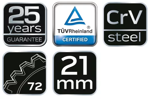 NEO TOOLS Racsnis csillag-villáskulcs 21mm 25 év garanciával 09-069
