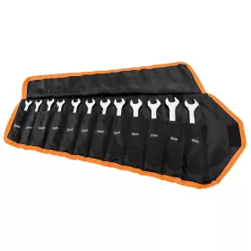   NEO TOOLS Racsnis csillag-villáskulcs készlet 12db, 8-19mm 25 év garanciával 09-345