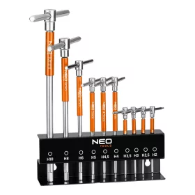   NEO TOOLS Imbuszkulcs készlet, T-fogantyús, 2-10mm, 10db-os 09-509