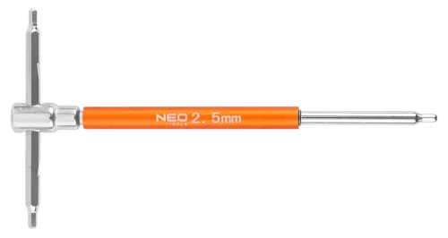 NEO TOOLS Imbuszkulcs készlet, T-fogantyús, 2-10mm, 10db-os 09-509