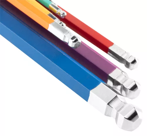 NEO TOOLS Imbuszkulcs készlet 9db hosszú 1.5-10mm, színes 25 év garanciával 09-512