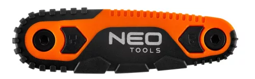 NEO TOOLS IMBUSZKULCS KÉSZLET, összecsukható 1.5, 2, 2.5, 3, 4, 5, 6, 8mm, 8 részes 25 év garanciával 09-571