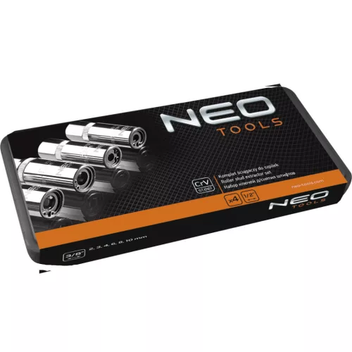 NEO TOOLS Tőcsavar-kihajtó készlet, 1/2", 4db, 6-12mm (M6-M12) 25 év garanciával 09-608