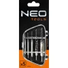 NEO TOOLS Törtcsavar-kihajtó készlet, 5db, négyszög vég, 2-14mm (M3-M18) 25 év garanciával 09-615