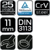 NEO TOOLS Csillag-villáskulcs 11x150mm, CrV, DIN3113 25 év garanciával 09-711