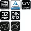 NEO TOOLS Csillag-villáskulcs 32x360mm, CrV, DIN3113 25 év garanciával 09-732