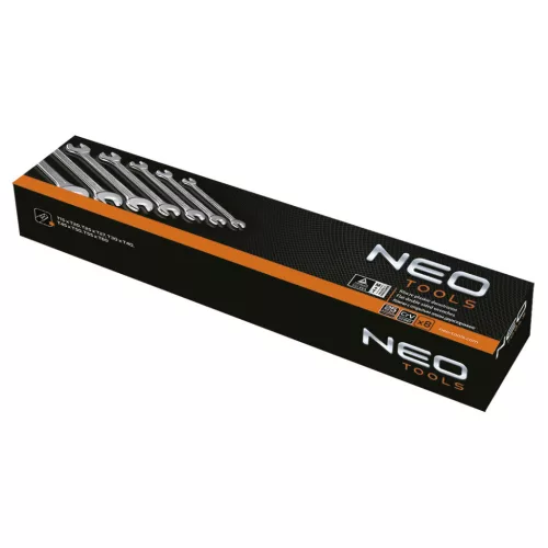 NEO TOOLS VILLÁSKULCS KÉSZLET 8db, 8-22MM, DIN3110 25 év garanciával 09-851