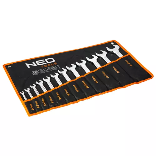 NEO TOOLS VILLÁSKULCS KÉSZLET 6-32MM 12db 25 év garanciával 09-852