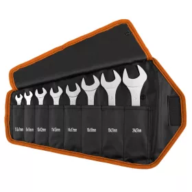   NEO TOOLS Villáskulcs készlet 8db, 5.5 - 27mm, szuper vékony kivitel, összehajtható tokban 25 év garanciával 09-860