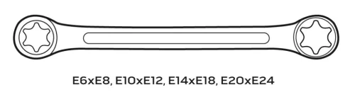 NEO TOOLS CSILLAGKULCS KÉSZLET TORX 4db, T6-T24 25 év garanciával 09-980