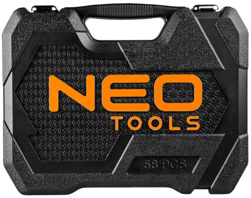 NEO TOOLS Dugókulcskészlet + bitkészlet 1/2", 58db 25 év garanciával 10-042