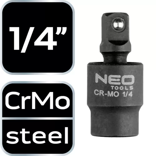 NEO TOOLS Csuklós toldó ütvecsavarozókhoz 1/4" 10-253