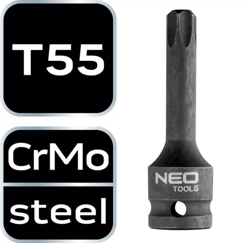 NEO TOOLS Torziós bit ütvecsavarozókhoz 1/2" T55 10-262